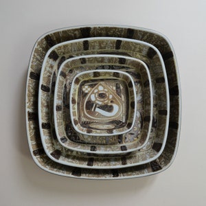 Set of four earthenware dishes from the Baca series by Johanne Gerber and Nils Thorsson for Royal Copenhagen