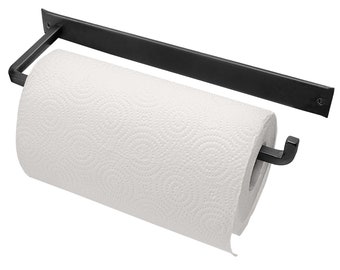 Paper Towel Holder With Shelf Cleaning Holder Laundry Pipe Paper Rod Kitchen Holder Modern Pipe Fixture Industrial Decor Farmhouse Etsy