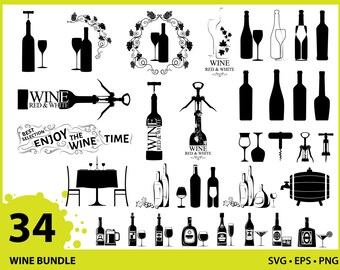Wine Opener Svg Etsy