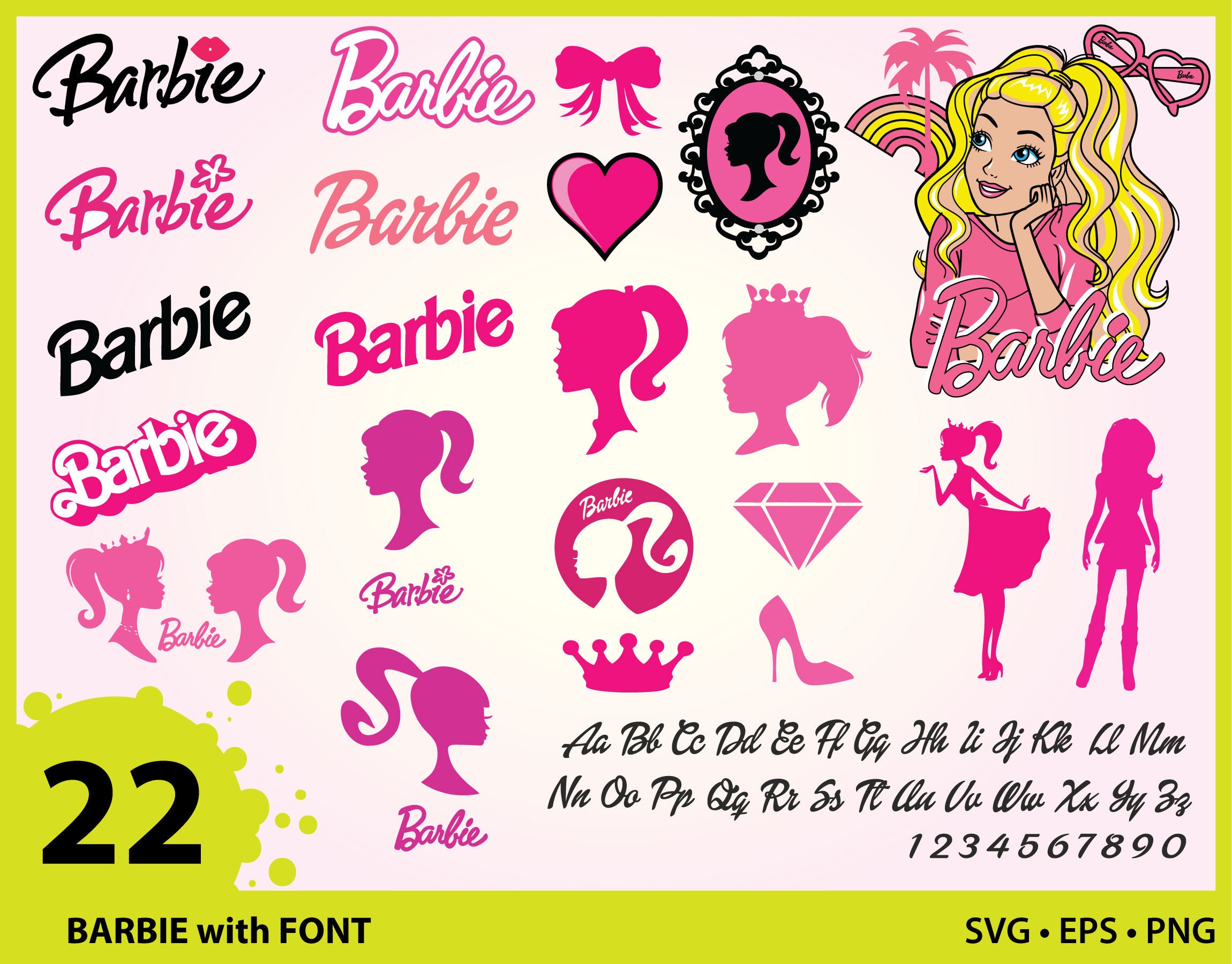 Barbie svg, Barbie files for cricut, Barbie vector, Barbie logo svg, ...