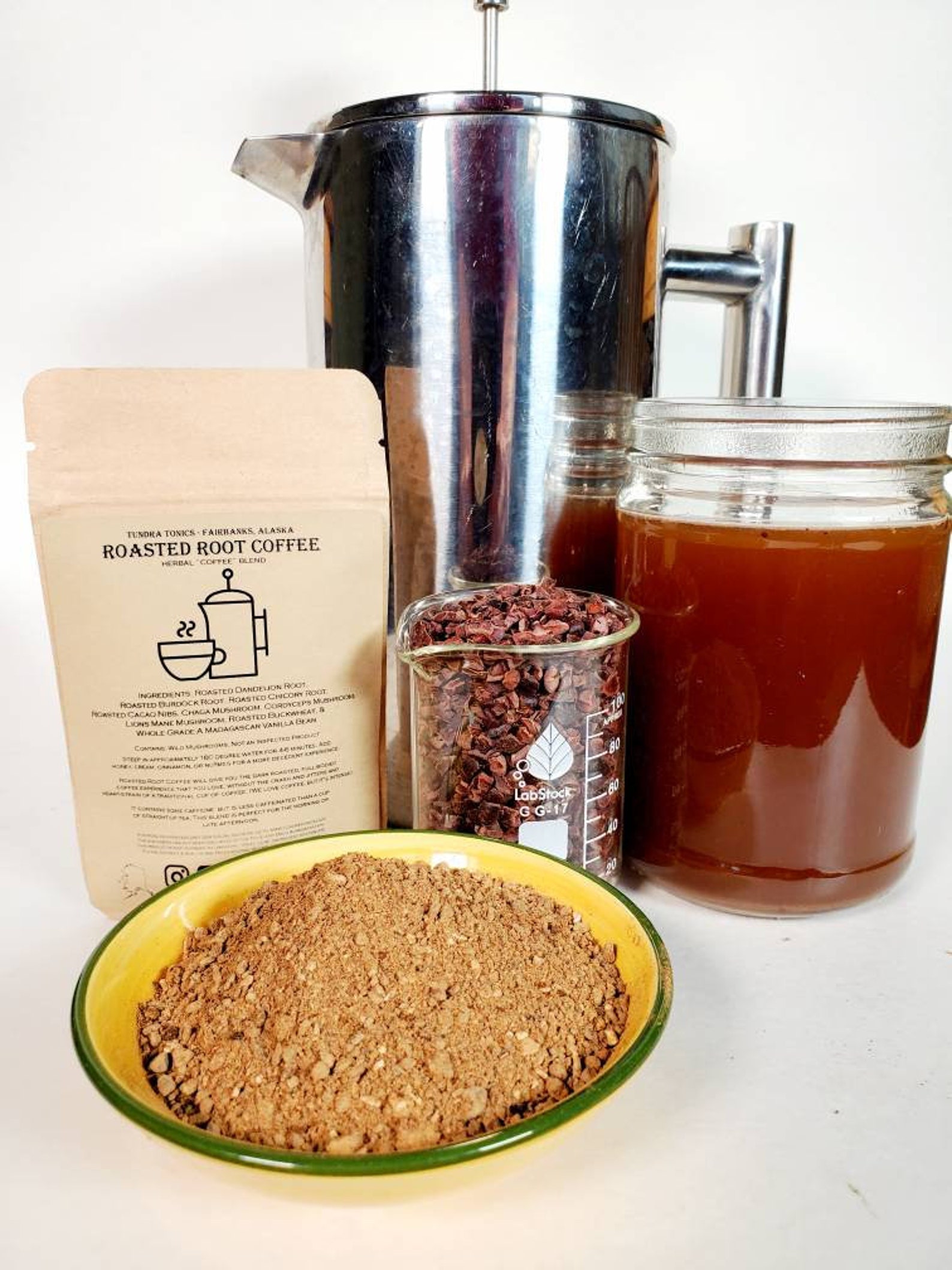 Herbal Coffee Coffee Substitute Cacao cocoa Adaptogen Etsy