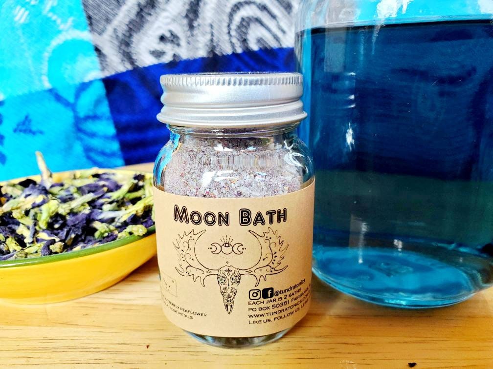 Bath Salt, Herbal Bath Salt Blend, Blue Butterfly Tea, Pink Rose Petals