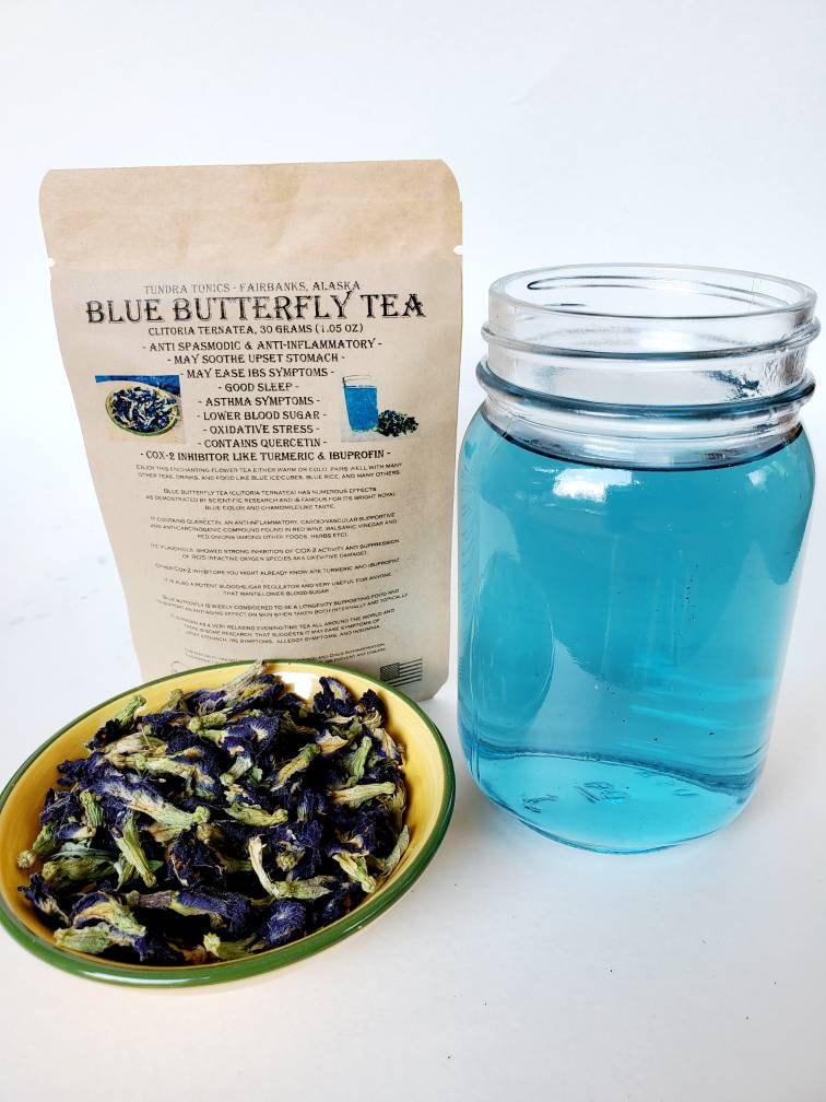 Blue Butterfly Tea, Whole Dried Flower Tea Lovers Gift — Tundra Tonics