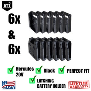 6/6 Combo Hercules 20V Tool & Battery mounts / Hanger / Storage