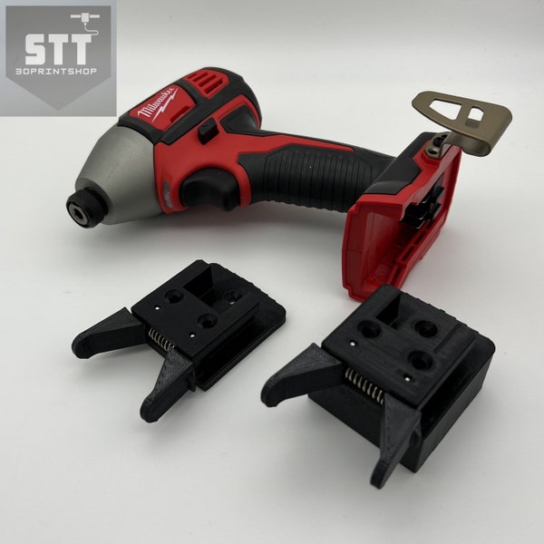 MULTI PACK Slim / Tall Milwaukee M18 Click-in LATCHING Tool Holder / Hanger / Mount / Storage