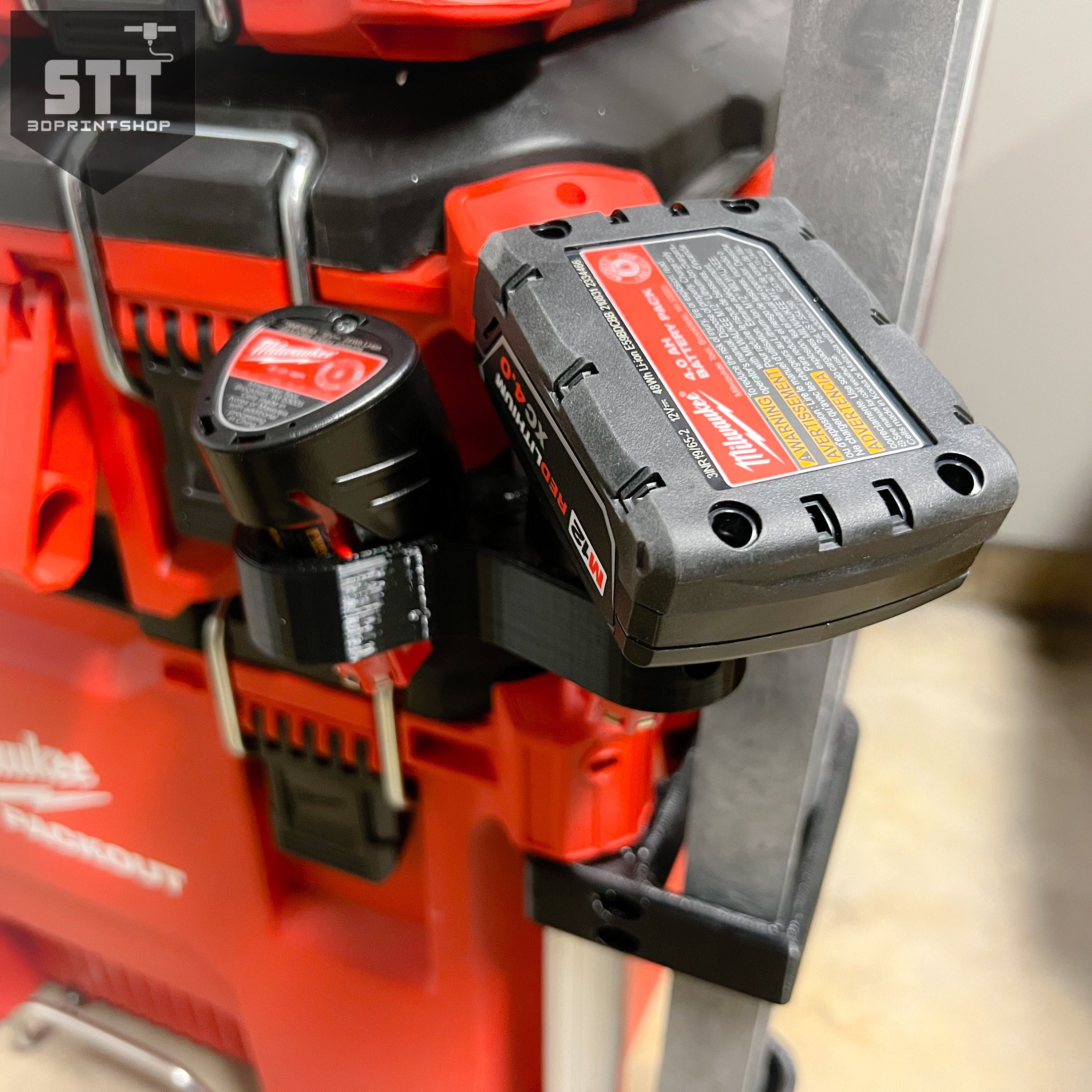 Milwaukee M18 & M12 PACKOUT Battery Holders Mounts Hangers Etsy