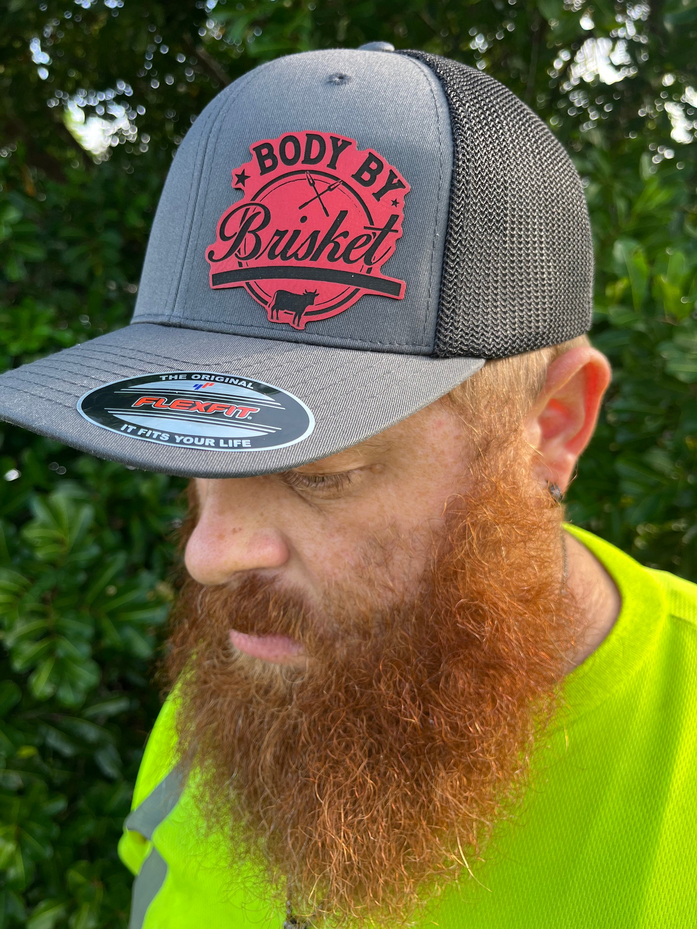 Body by Brisket Trucker Hat BBQ Hat Men's Hat Gray Hat Etsy