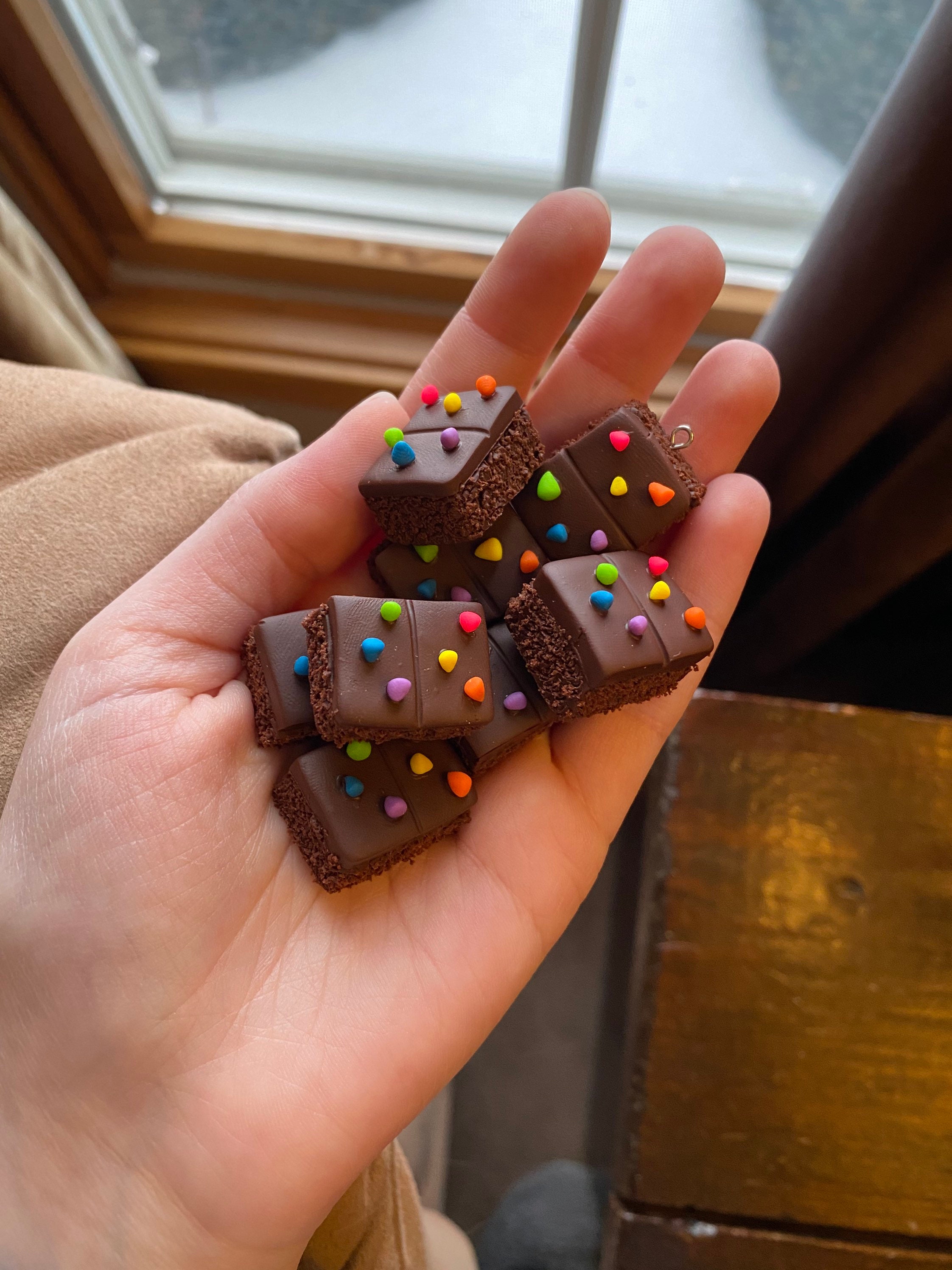 Cosmic Brownie Earrings Polymer Clay Earrings Etsy