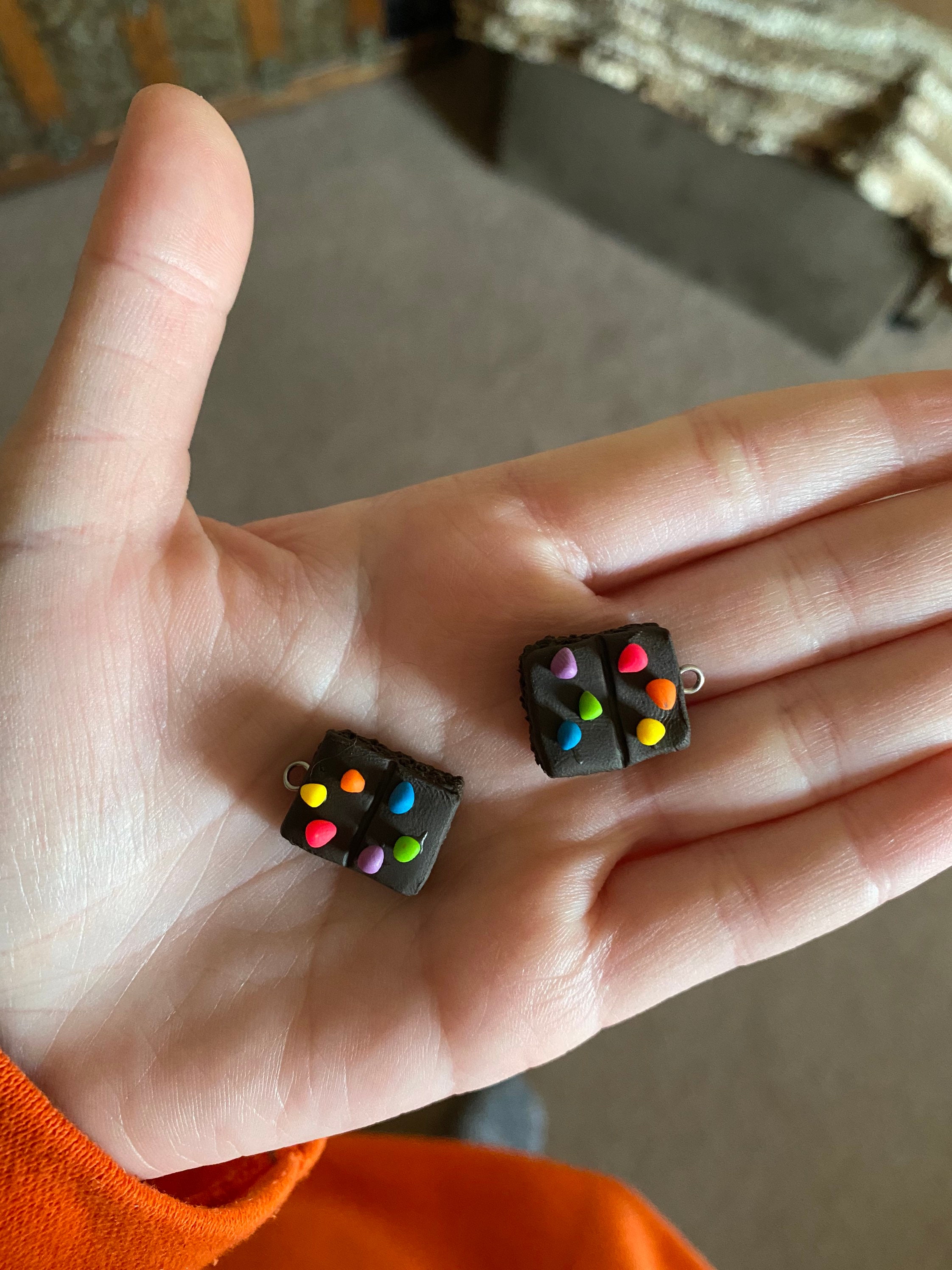 Cosmic Brownie Earrings Polymer Clay Earrings Etsy