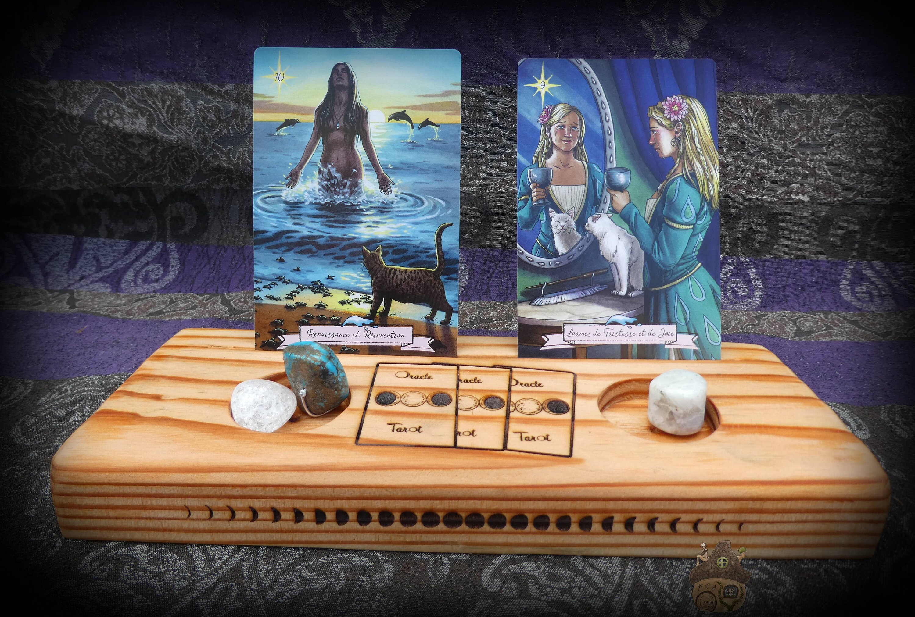 Support Carte Bois Pour Pratique Cartomancie