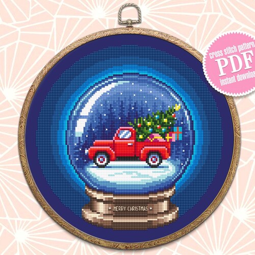 Vintage Christmas Eve PDF Counted Cross Stitch Pattern Etsy