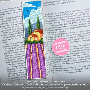 Bookmark cross stitch pattern digital PDF Handmade bookmark nature cross stitch Spring xstitch chart Beginners Cross Stitching #B26