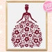 Wedding Dress Cross Stitch Pattern Download PDF Silhouette - Etsy