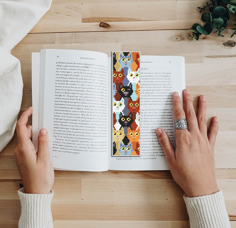 Cat Bookmark Cross Stitch Pattern PDF Download Funny Cats Cross Stitch ...