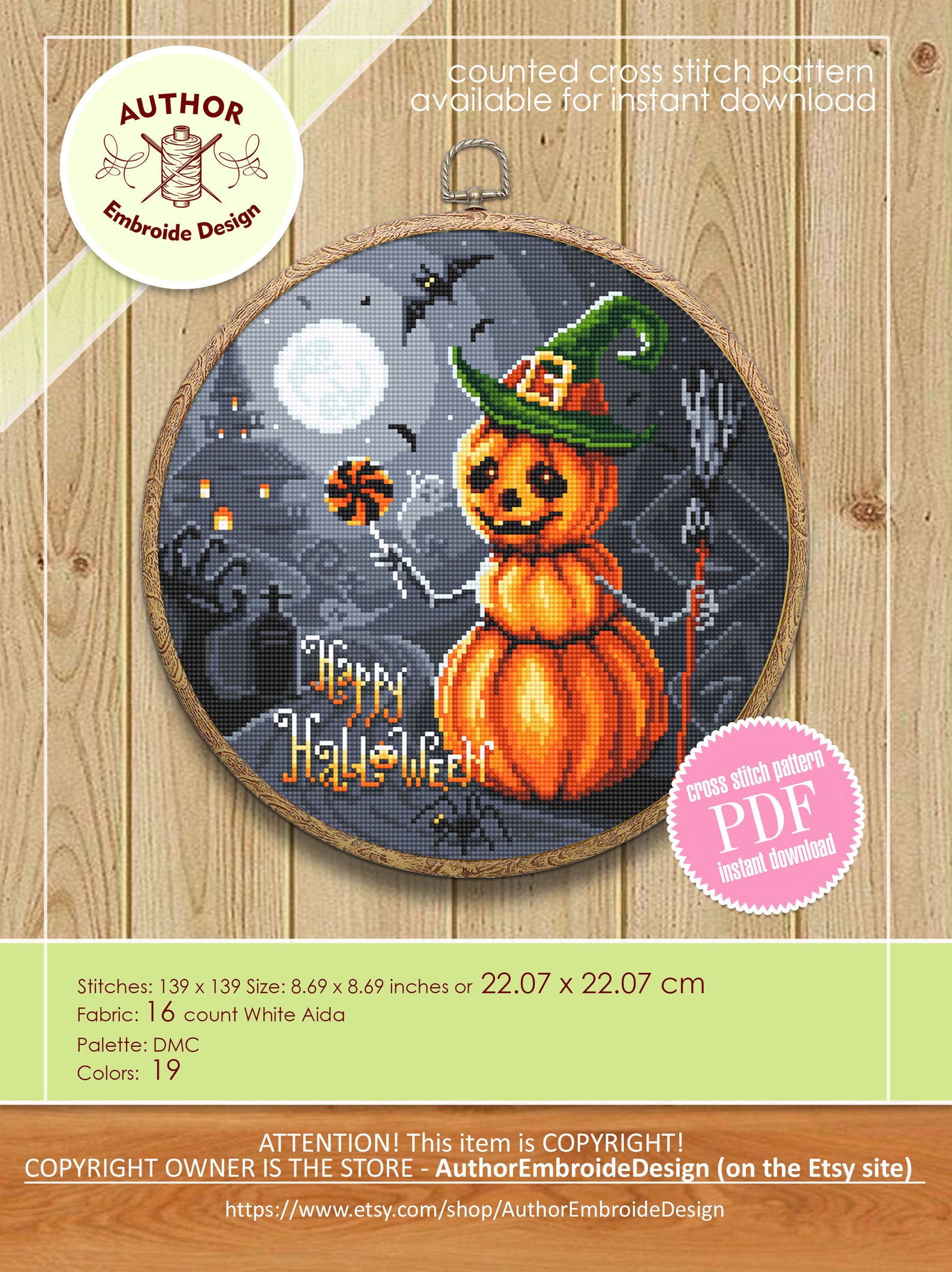 Happy Halloween Cross Stitch Pattern Download PDF Snowman Pumpkin Cross ...
