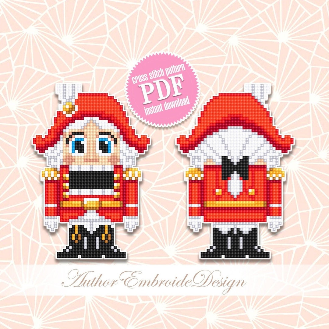Nutcracker Cross Stitch Pattern PDF Download Double-sided Christmas ...