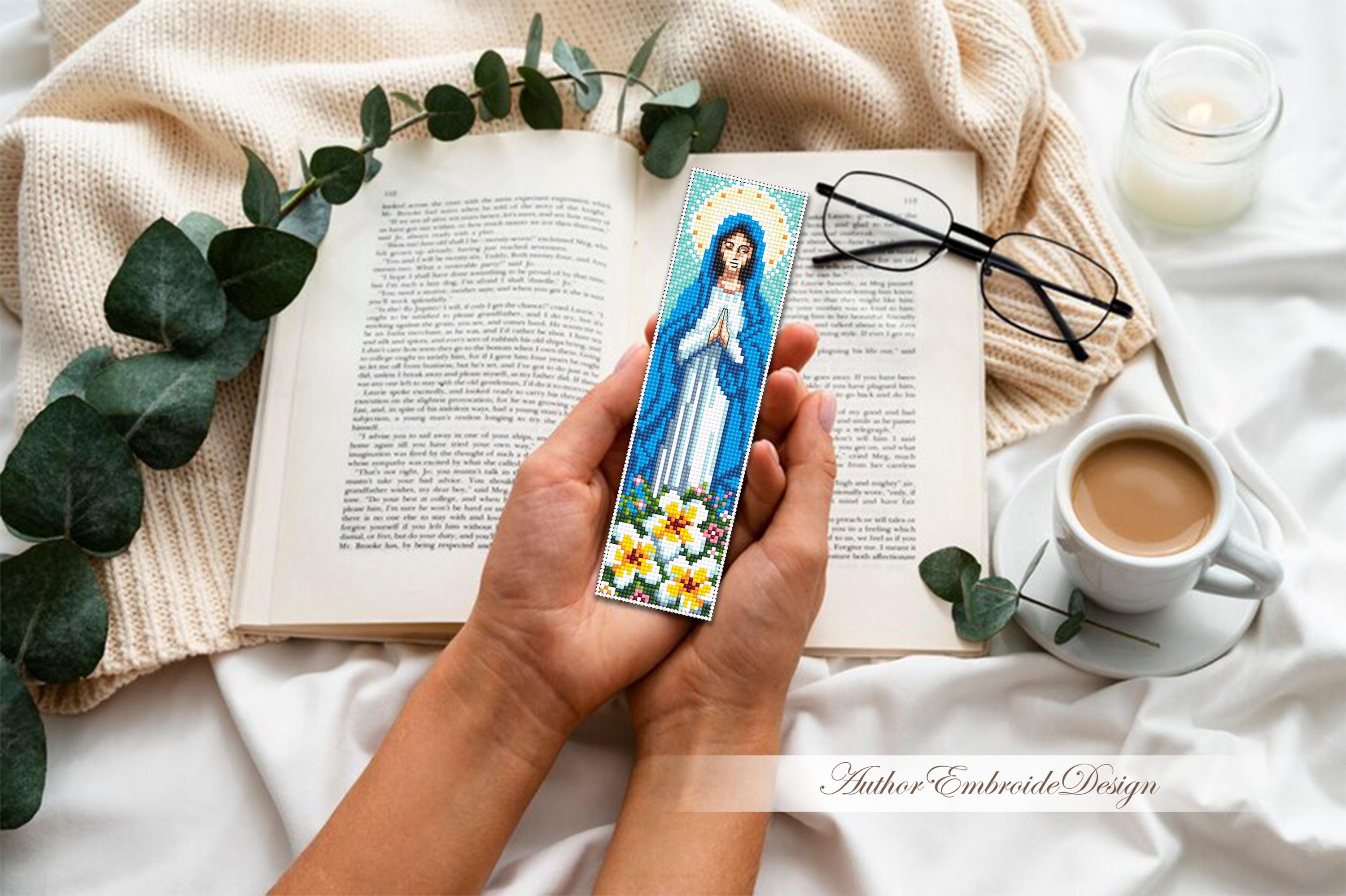 Blessed Virgin Mary Bookmark Cross Stitch Pattern PDF Download Mother ...