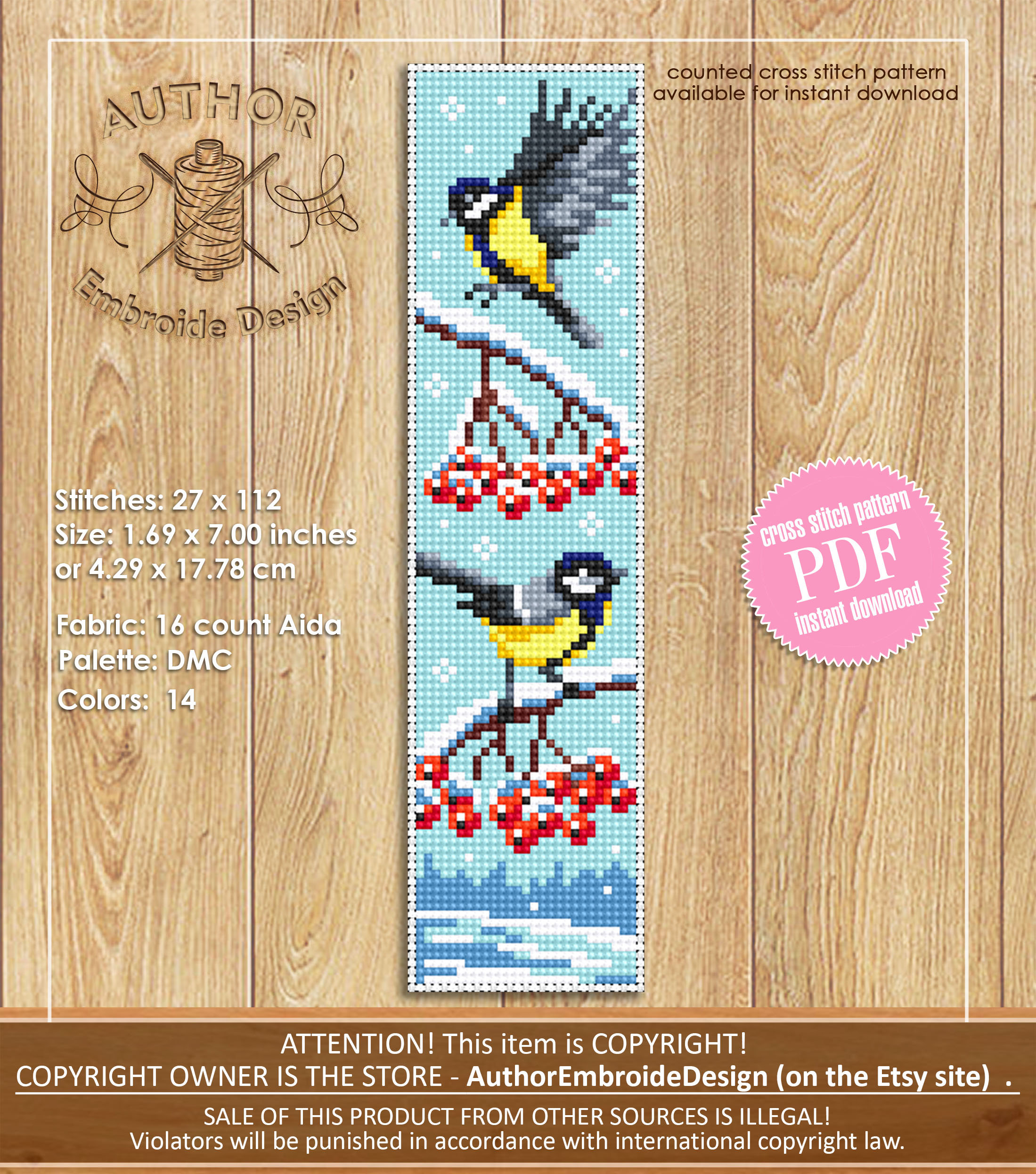 Christmas Bookmark Set Cross Stitch Pattern Download PDF Holiday ...