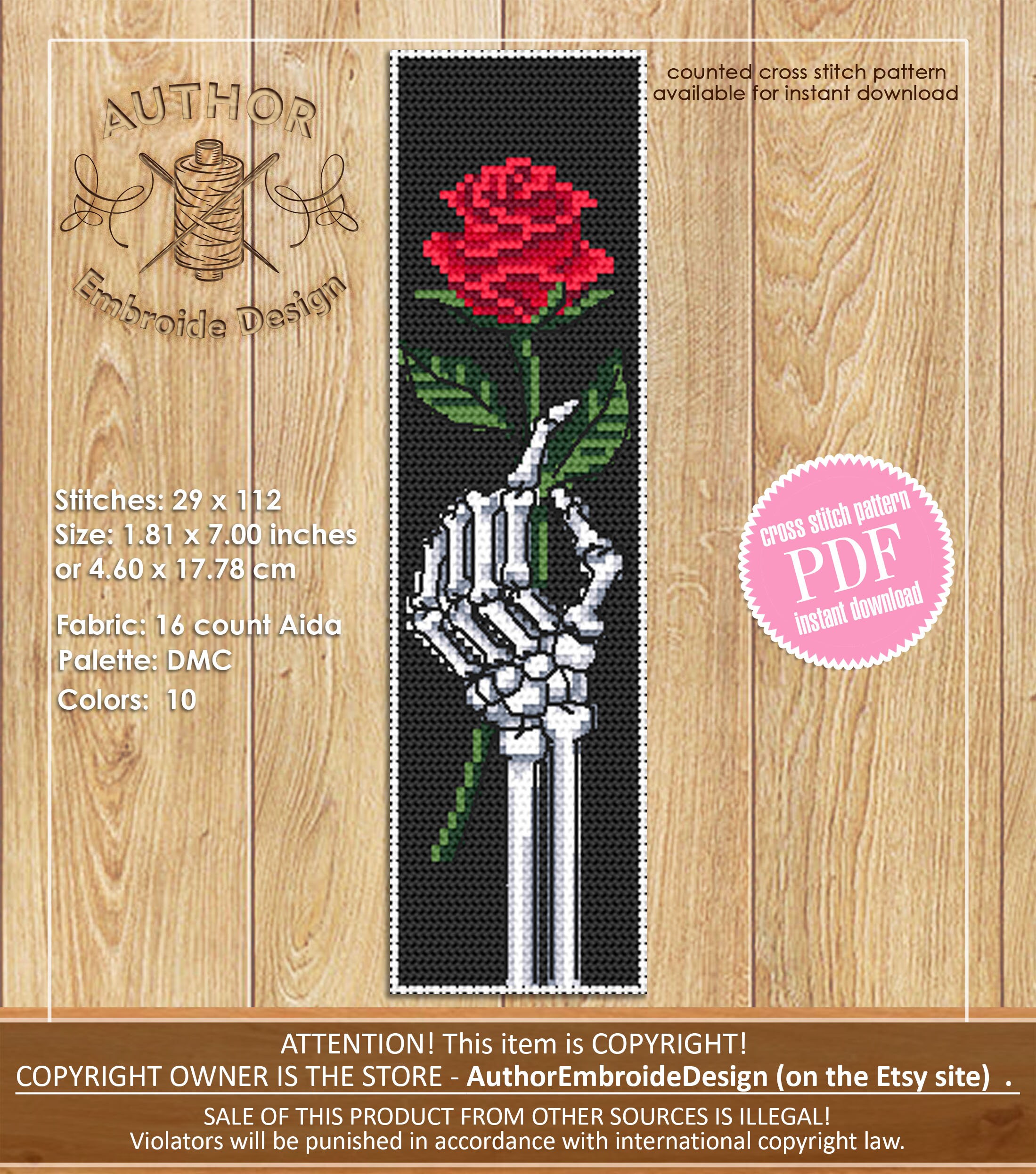 Gothic Bookmark Set Cross Stitch Pattern PDF Download Halloween ...