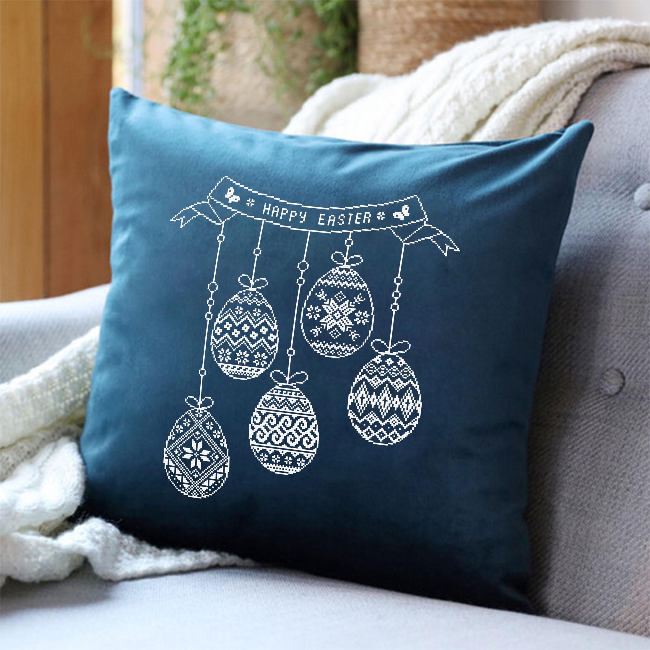 Easter Eggs Cross Stitch Pattern PDF Download Monochrome Sampler Cross ...