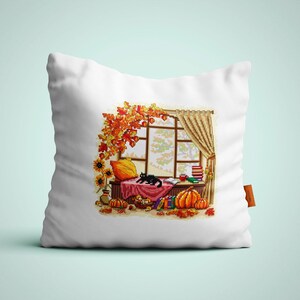 Autumn Window Cross Stitch Pattern PDF Download Fall Cross Stitch Chart ...