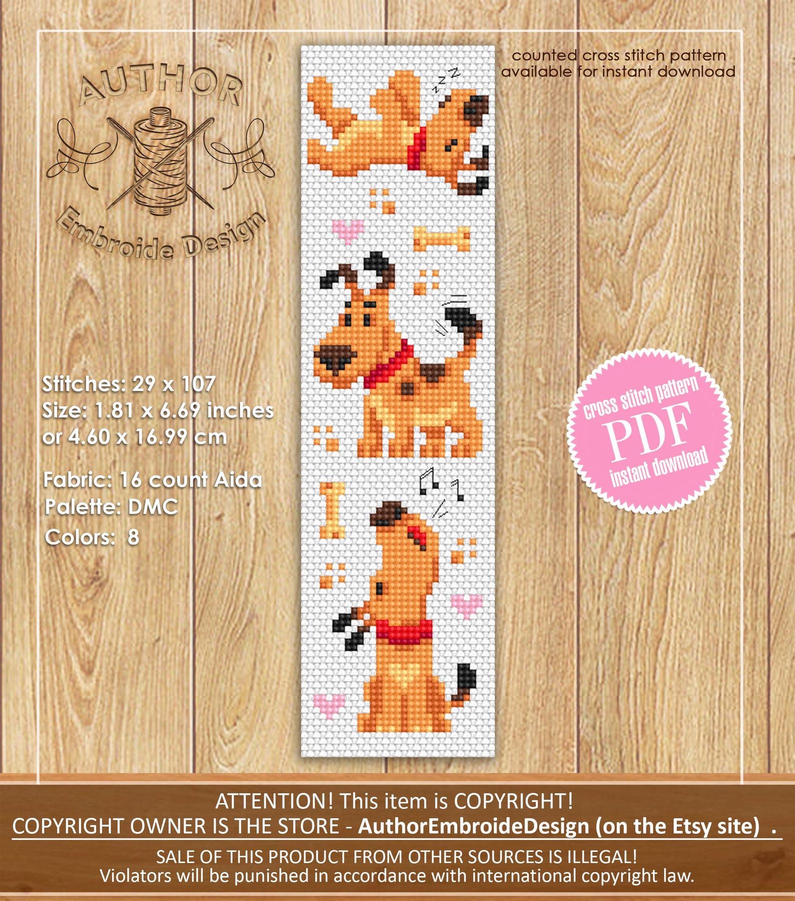 dog-bookmark-set-cross-stitch-pattern-pdf-download-pet-cross-stitch