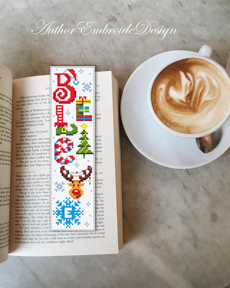 Christmas Bookmark Set Cross Stitch Pattern PDF Instant Download Love ...