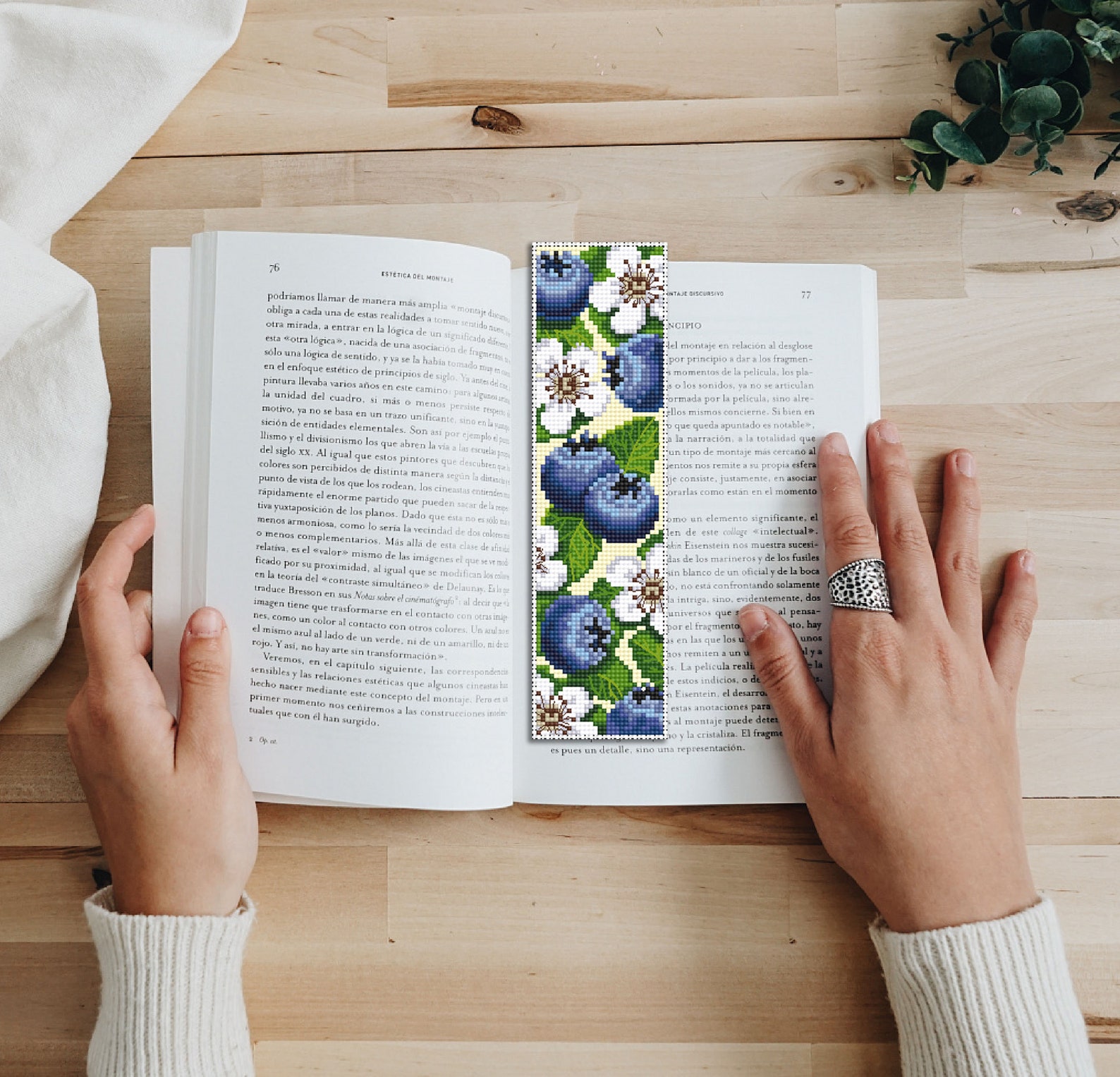 Blueberry Bookmark Cross Stitch Pattern Download PDF Blue Berries Cross ...