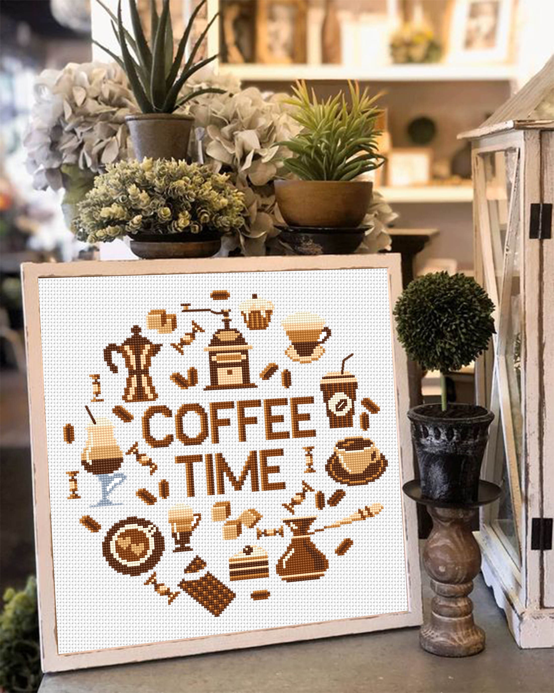 Coffee Quote Cross Stitch Pattern Download PDF, Coffee Sampler Cross ...