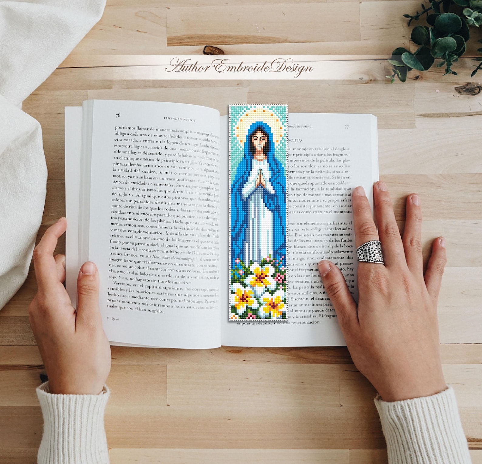Blessed Virgin Mary Bookmark Cross Stitch Pattern PDF Download Mother ...
