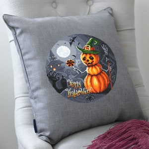 Happy Halloween Cross Stitch Pattern Download PDF Snowman Pumpkin Cross ...