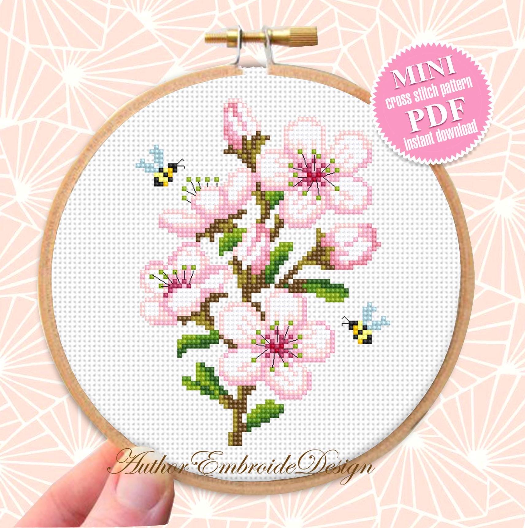 トップス soorploom cross stitch Superbloom Bouquet, printed pattern – Robin Pickens