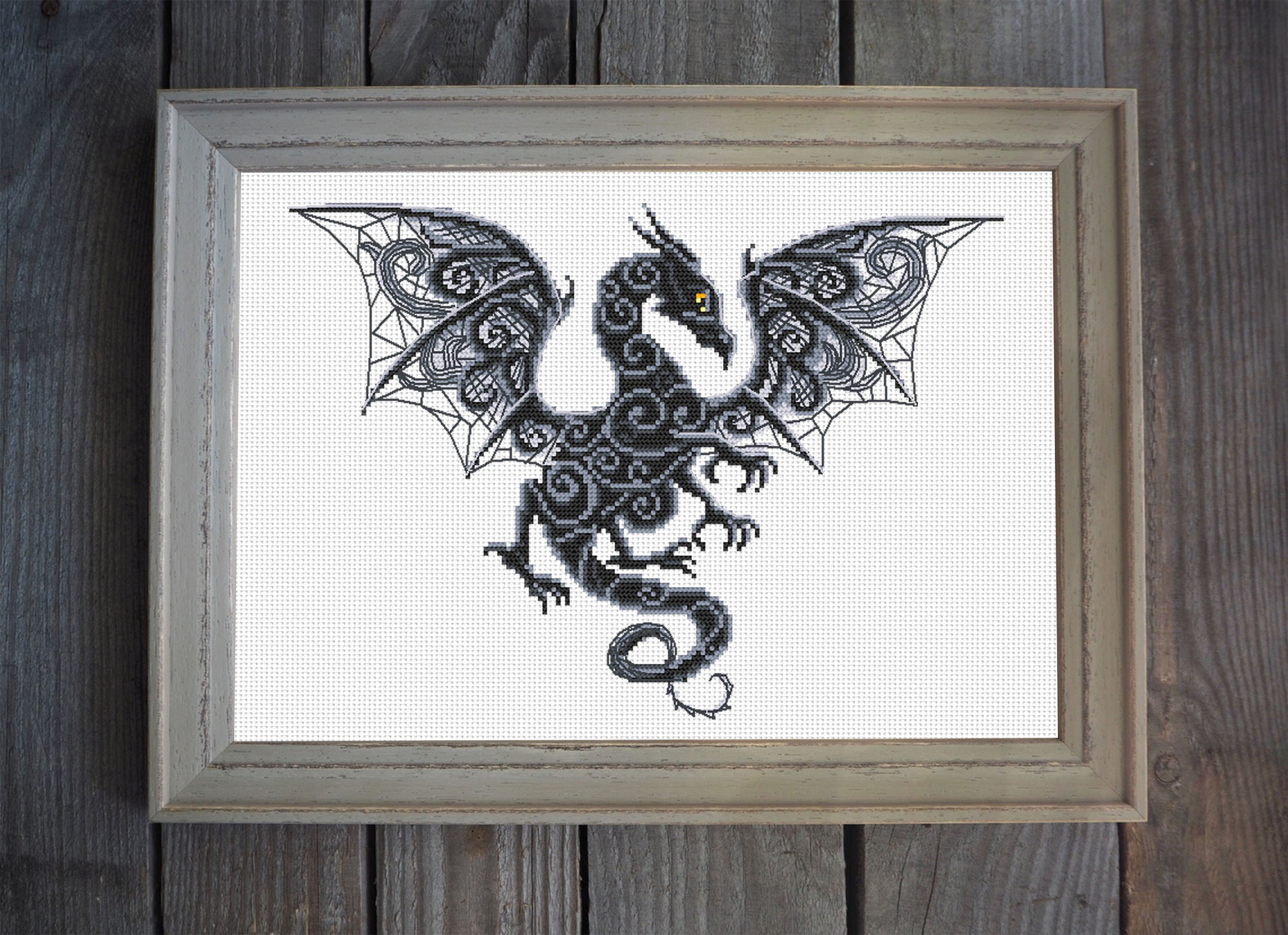 Dragon Cross Stitch Pattern Download PDF Fantasy Animal Cross Stitch ...
