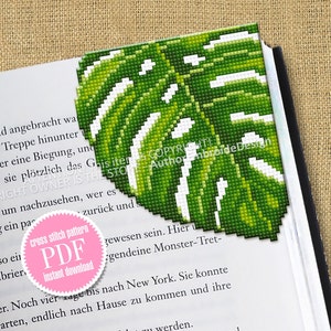 Peut inclure: Un modèle de point de croix au format PDF pour une feuille de monstera verte. Le PDF est disponible en téléchargement instantané.