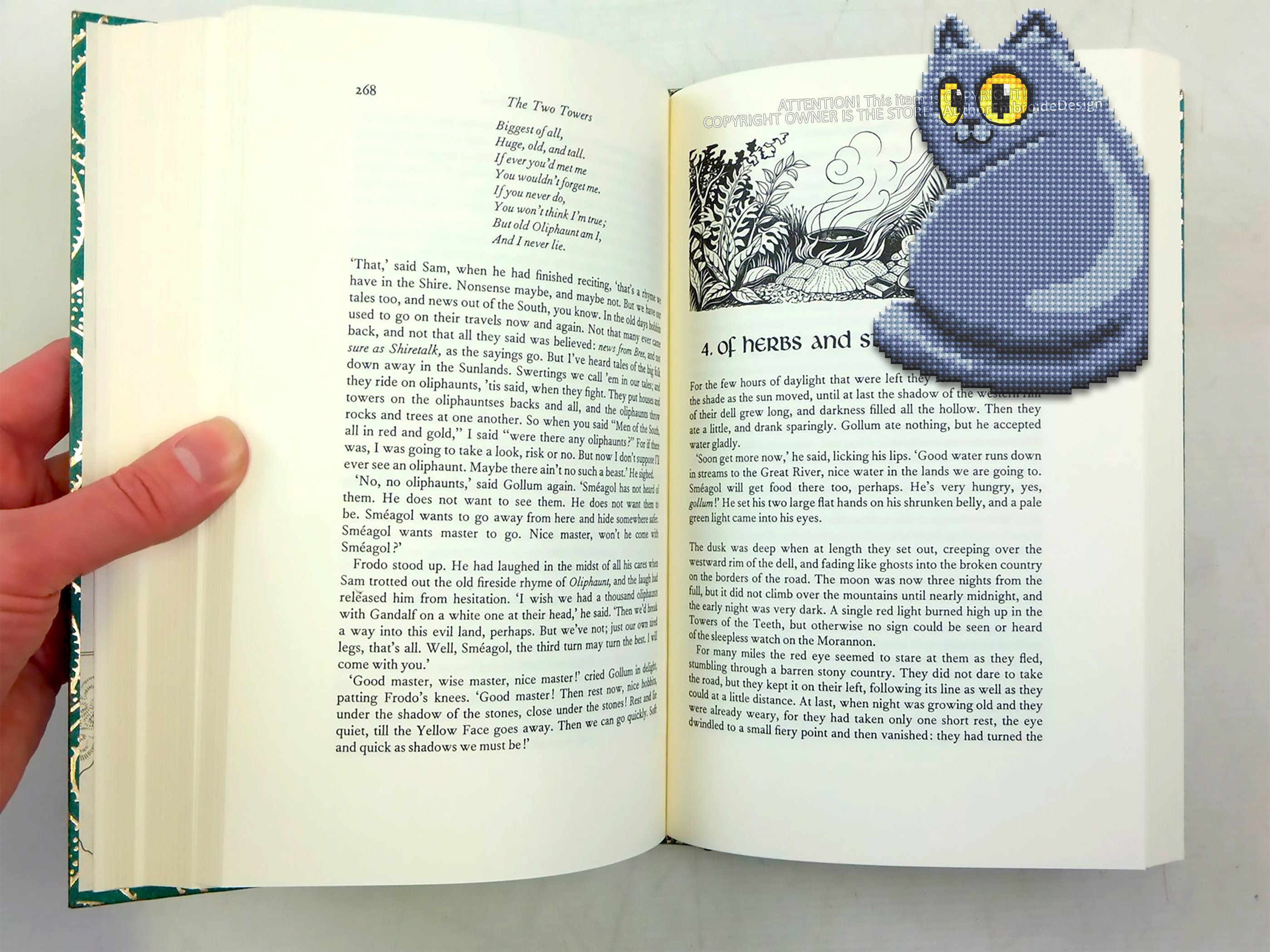 Funny Cat Corner Bookmark Cross Stitch Pattern Download PDF Cat Cross ...