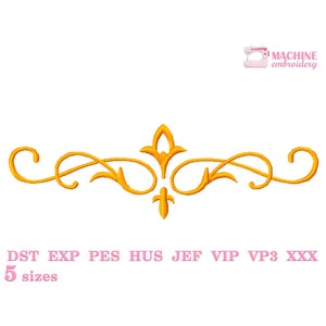 Scroll border embroidery designs Machine embroidery pattern 5 sizes, Digital embroidery files monogram frame, Vintage elegant decor #R13