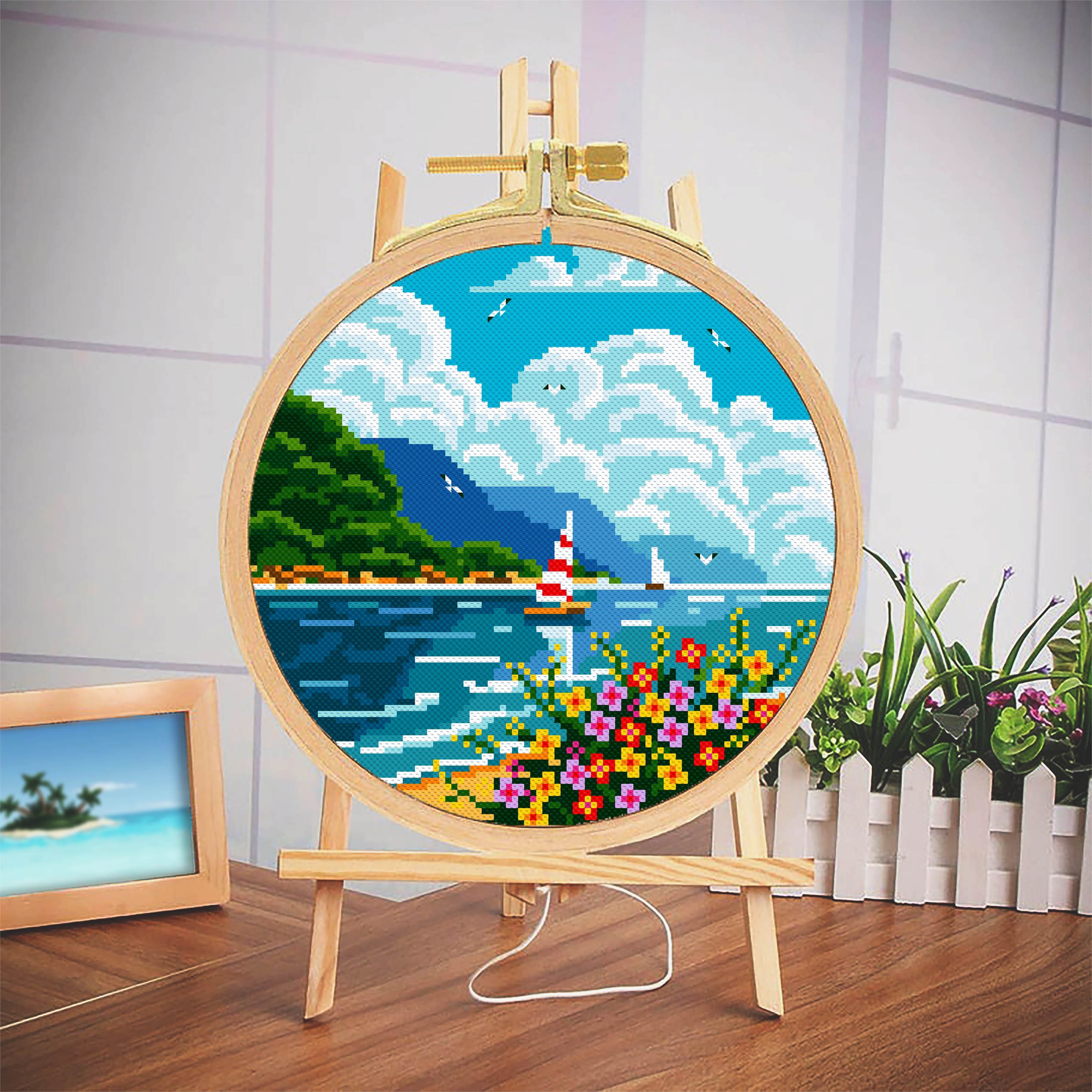 Landscape Cross Stitch Pattern PDF Nature Landscape Modern | Etsy