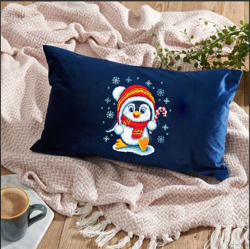 Cute Baby Penguin Cross Stitch Pattern Download PDF Christmas Etsy