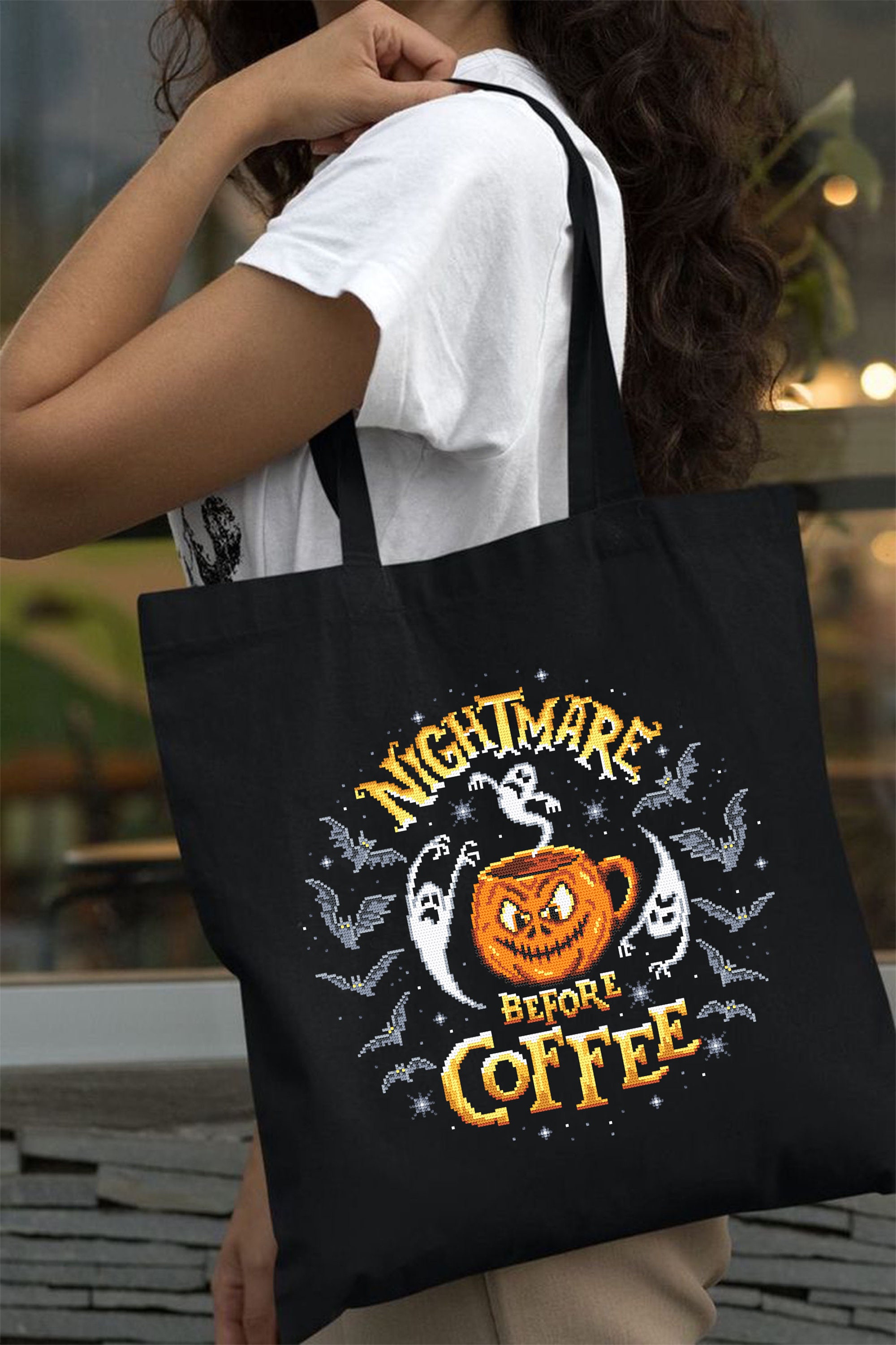 Nightmare Before Coffee Cross Stitch Pattern Download PDF, Halloween ...