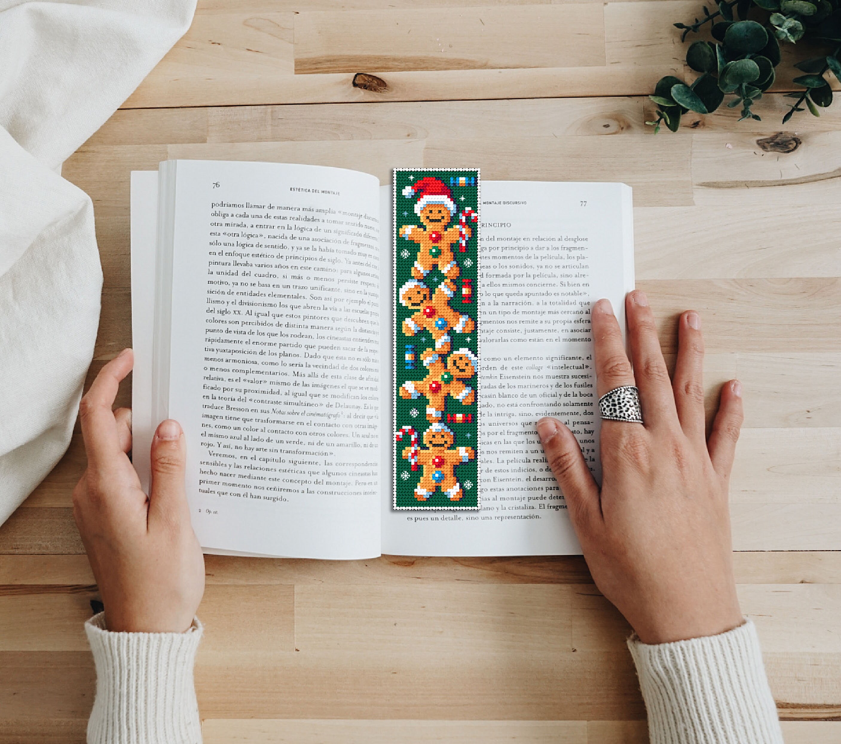 Christmas Bookmark Cross Stitch Pattern Download PDF Gingerbread Man ...