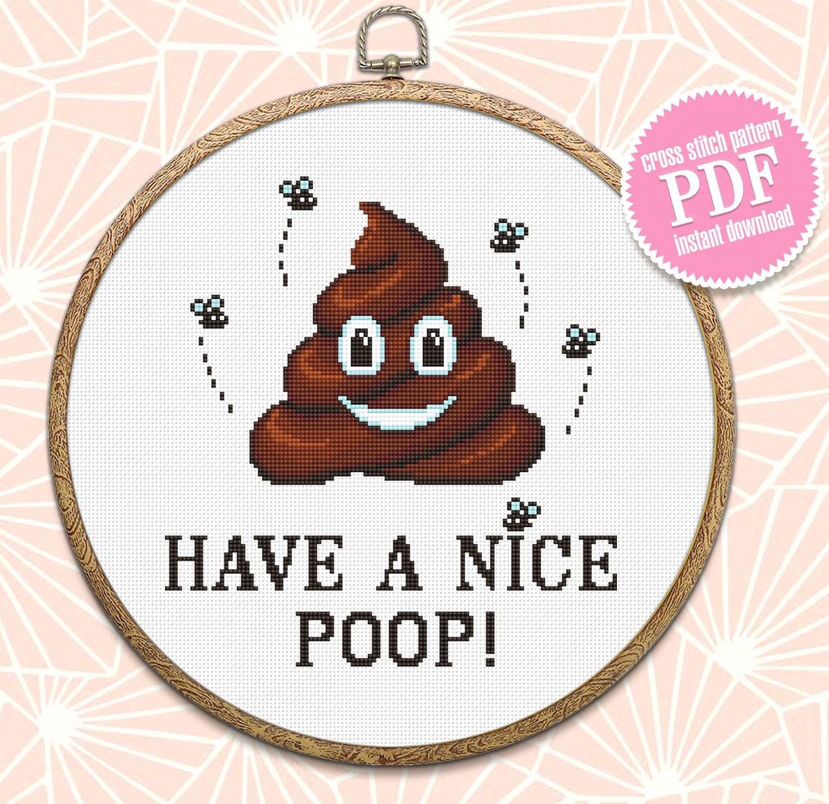 Deluxe Beginner Embroidery Kit Poop Emoji Embroidery Kit Funny Embroidery  Kit DIY Hand Embroidery Full Kit With Everything You Need 