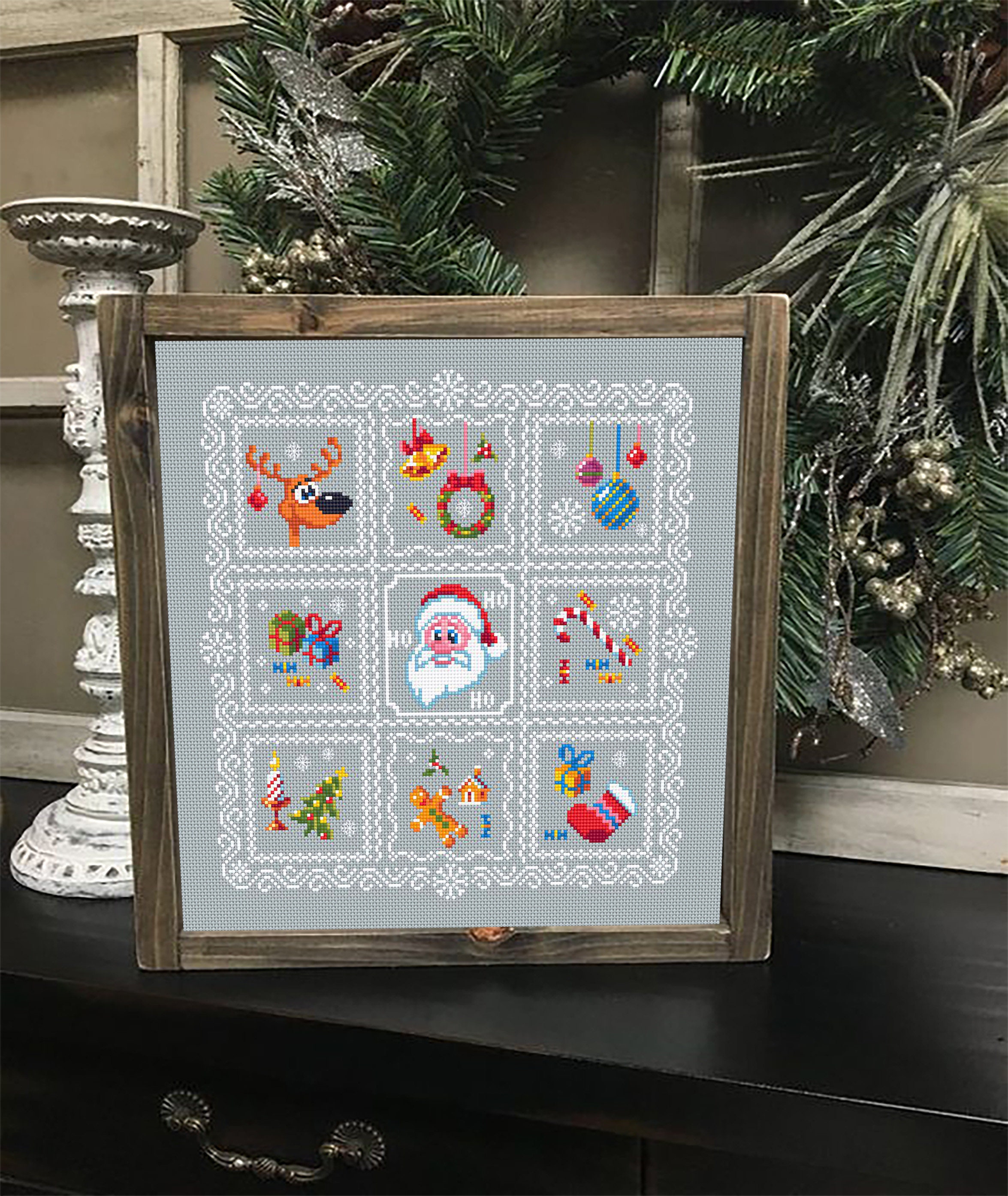 Christmas Sampler Cross Stitch Pattern Download PDF Christmas Pattern ...