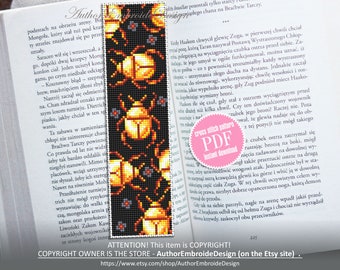 Golden scarab beetle bookmark cross stitch pattern PDF download Bug cross stitch chart, Bookmark pattern digital PDF, Book lover gift #B282