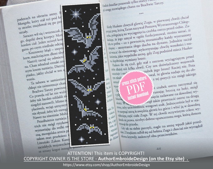Halloween Bookmark Set Cross Stitch Pattern Download PDF Handmade ...