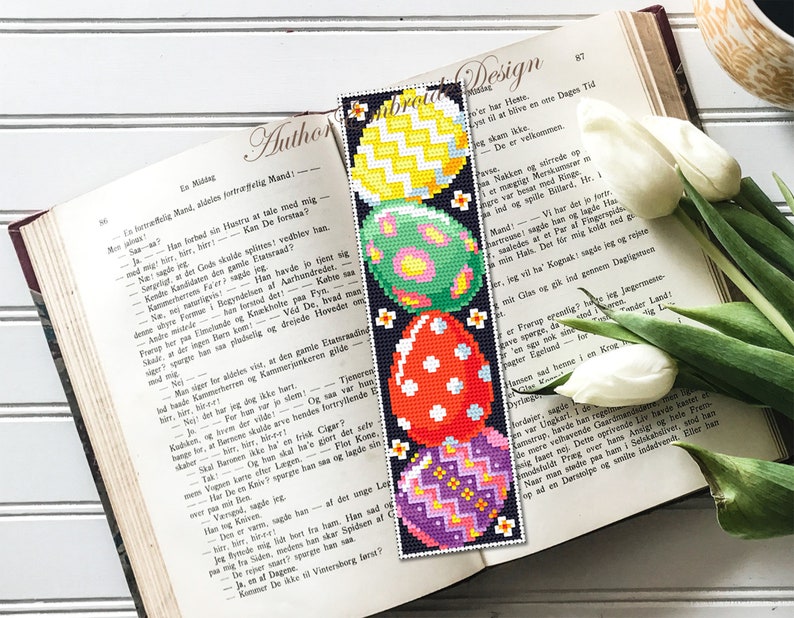 Easter Bookmark Cross Stitch Pattern PDF Download Easter Eggs Cross ...