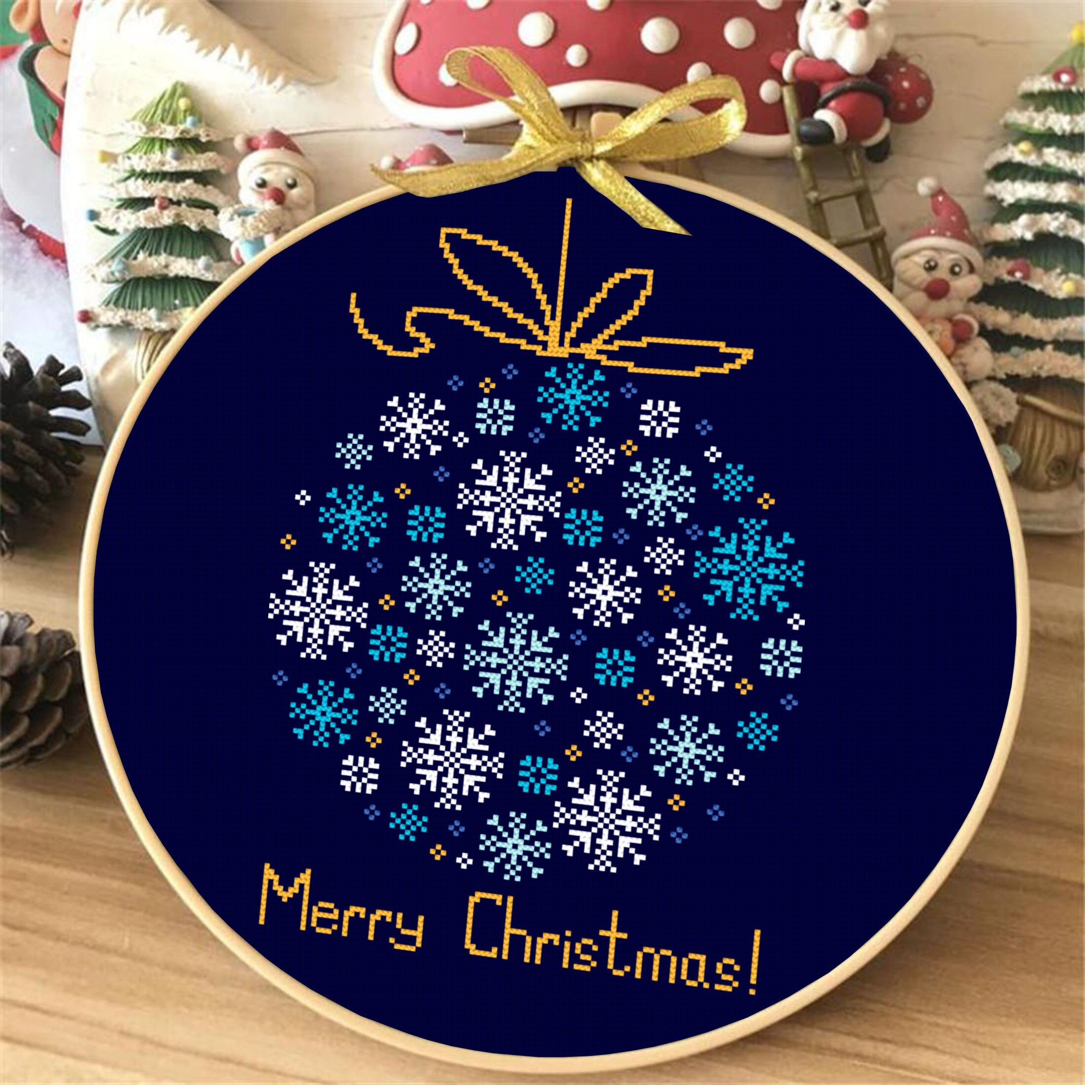 Create Beautiful Christmas Ornaments with These Free Cross Stitch