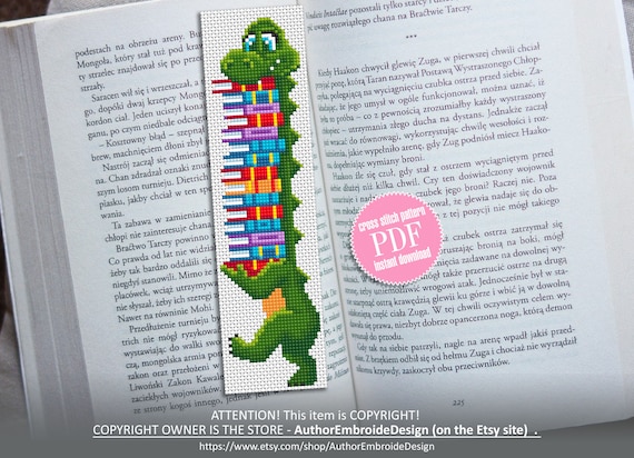 Cute Bookmark Cross Stitch Pattern Digital PDF Handmade | Etsy