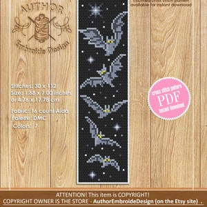 Halloween Bookmark Set Cross Stitch Pattern PDF Download Halloween ...