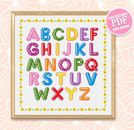Kid's Alphabets Cross Stitch Leaflet