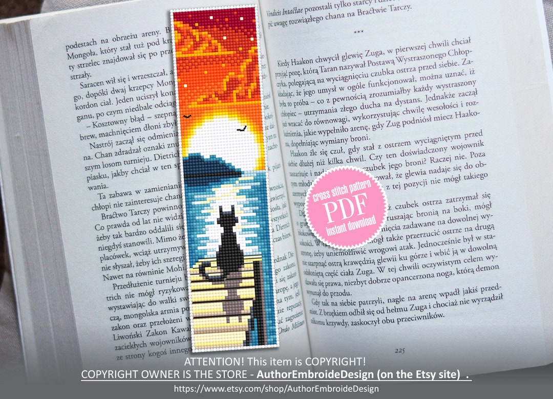 Bookmark Cross Stitch Pattern Download PDF Modern Handmade Bookmark